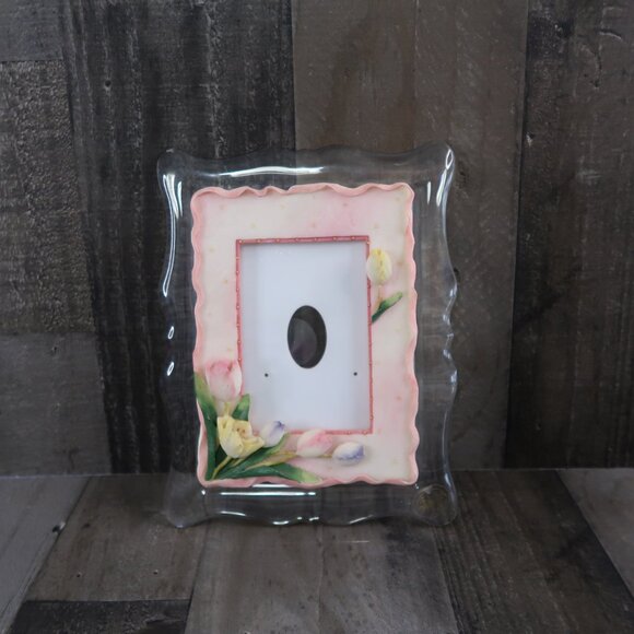 Sentiments Musical Photo Frame Fits 3 By 5" The Wind Beneath My Wings Tulips - Picture 4 of 11